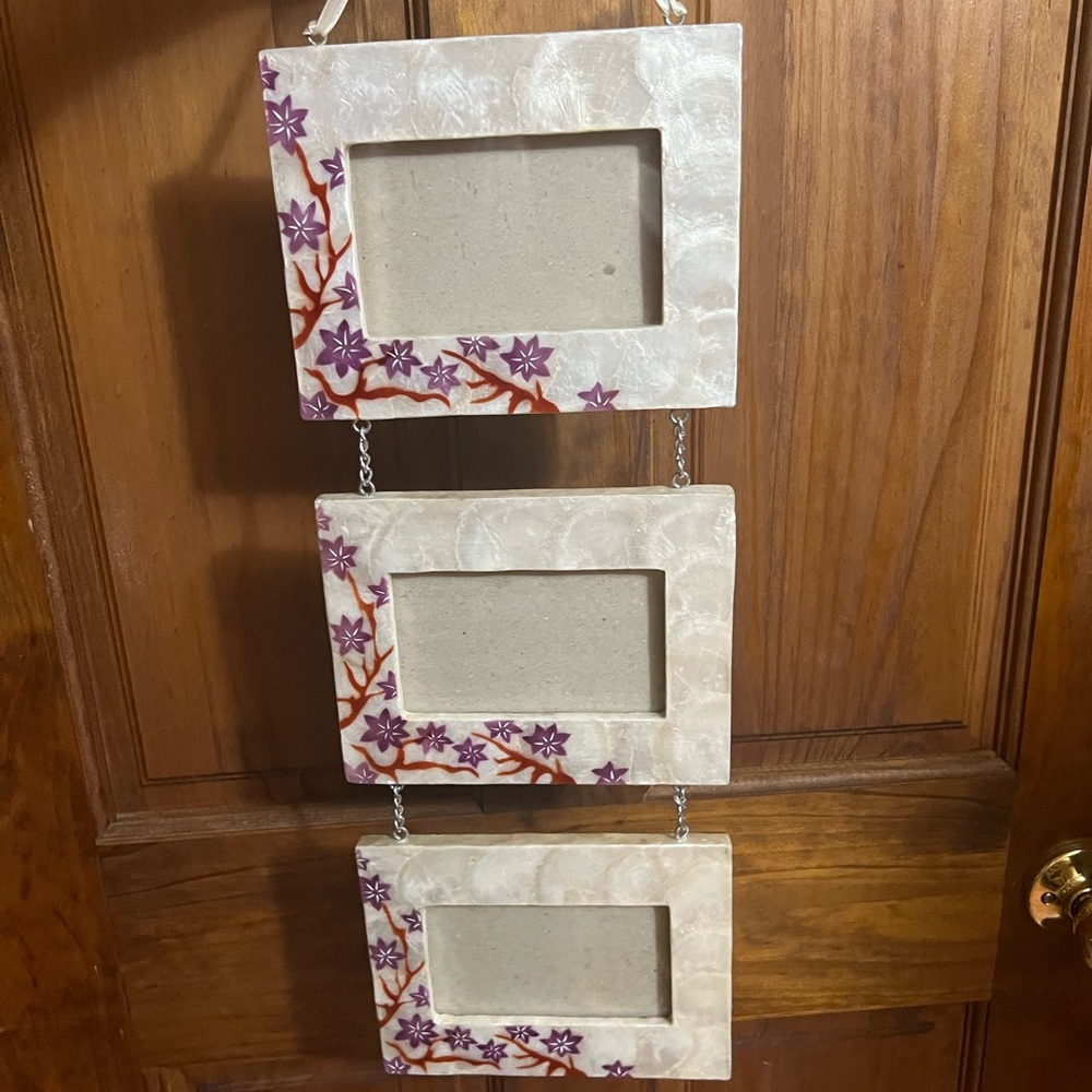 Urban Outfitters 3 4x6 floral hanging picture frames
